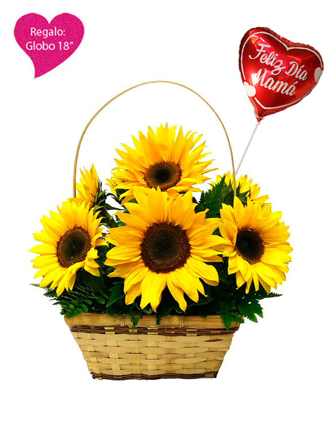 Canasta con girasoles CN532 Delivery Lima y Callao